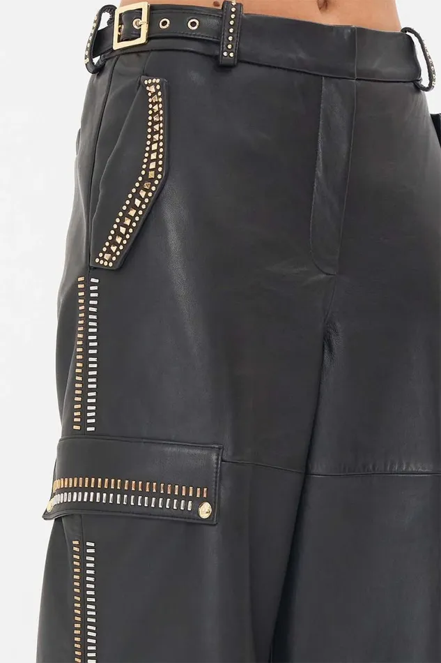 LEATHER UTILITY PANT THEY CALLED HER NEFERTARI They Called Her Nefertari Womens Camilla Pants