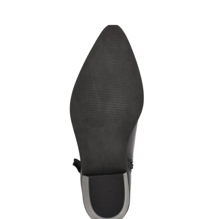 Lemone Pointy Toe Booties Black Leather Women Nine West Boots and Booties