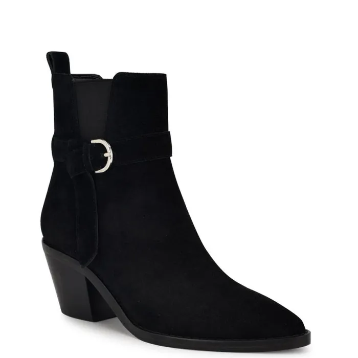 Lemone Pointy Toe Booties Black Suede Women Nine West Boots and Booties Lemone Pointy Toe Booties Black Suede Women Nine West Boots and Booties