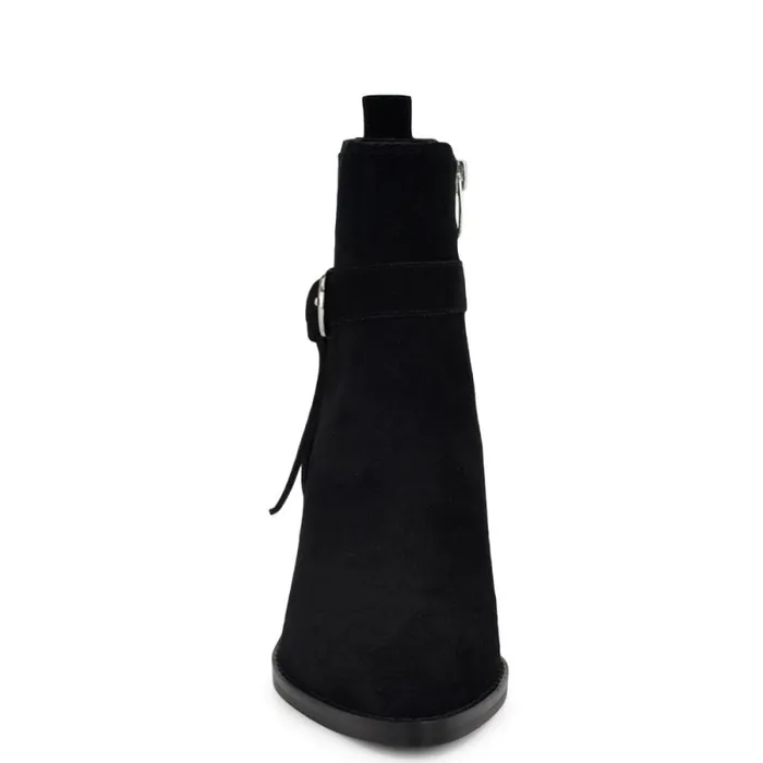 Lemone Pointy Toe Booties Black Suede Women Nine West Boots and Booties Lemone Pointy Toe Booties Black Suede Women Nine West Boots and Booties