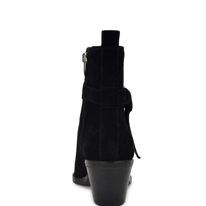 Lemone Pointy Toe Booties Black Suede Women Nine West Boots and Booties Lemone Pointy Toe Booties Black Suede Women Nine West Boots and Booties