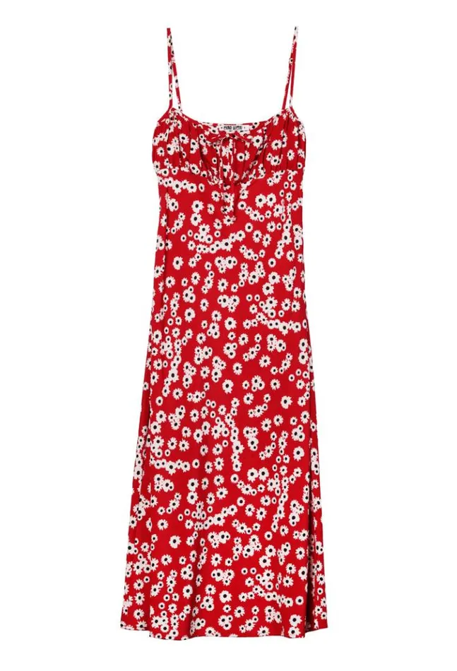 Leo Peony Print Spaghetti Strap Midi Dress PreOrder Women Ciao Lucia Long Dresses