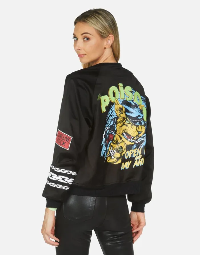 Levelle Poison Cat Black Orange Women Lauren Moshi Jackets
