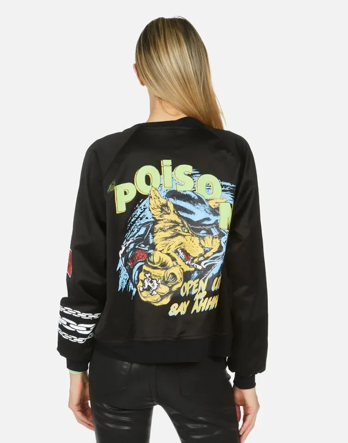 Levelle Poison Cat Black Orange Women Lauren Moshi Jackets