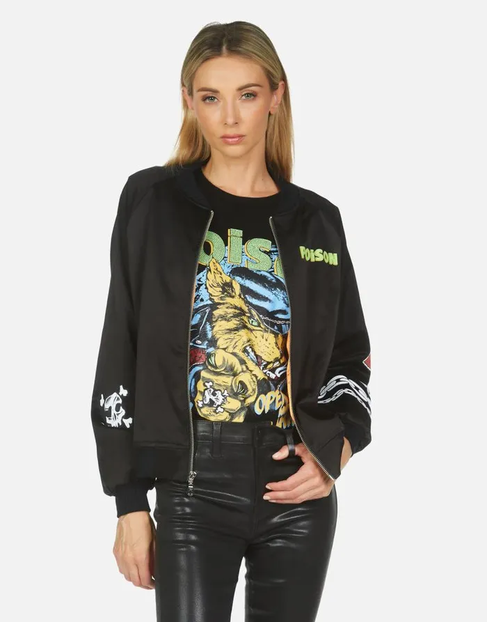 Levelle Poison Cat Black Orange Women Lauren Moshi Jackets