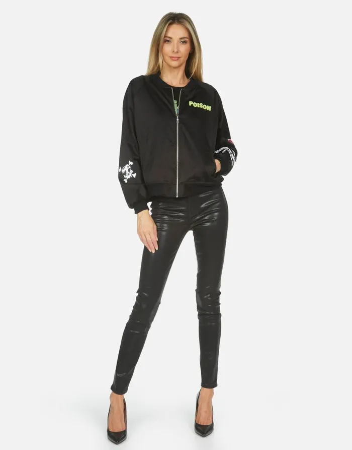 Levelle Poison Cat Black Orange Women Lauren Moshi Jackets