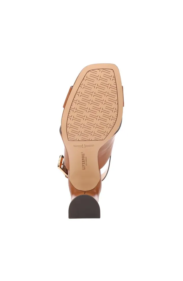 Liverpool Los Angeles Heels PARAMOUNT CROSS STRAP HEEL Luggage 8211 Womens
