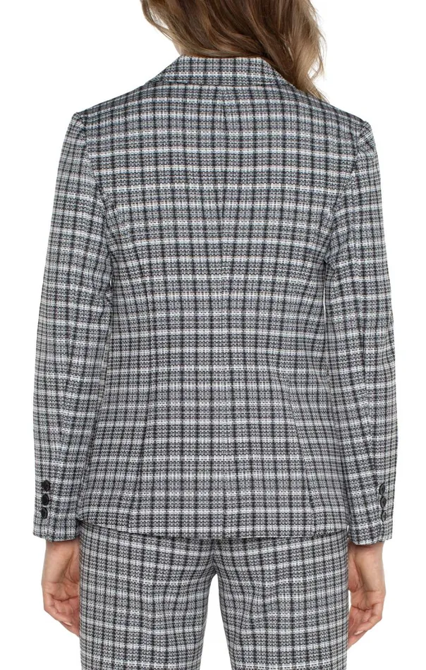 Liverpool Los Angeles Jackets FITTED BLAZER Black White Plaid 8211 Womens