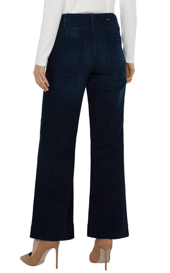 Liverpool Los Angeles Jeans PATCH POCKET WIDE LEG TROUSER Summit Lake 8211 Womens