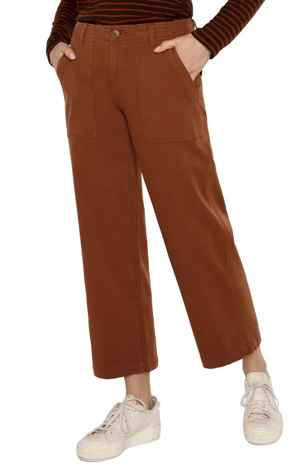 Liverpool Los Angeles Pants CARGO WIDE LEG CROP Burlywood 8211 Womens