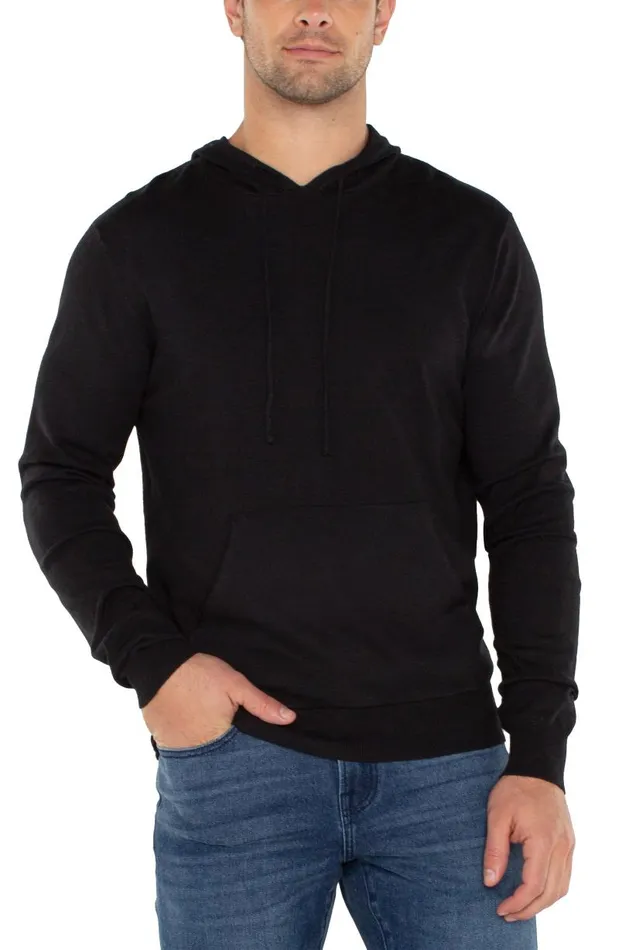 Liverpool Los Angeles Sweaters HOODED SWEATER Black 8211 Mens