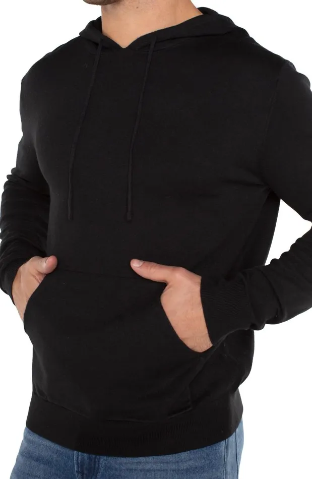 Liverpool Los Angeles Sweaters HOODED SWEATER Black 8211 Mens