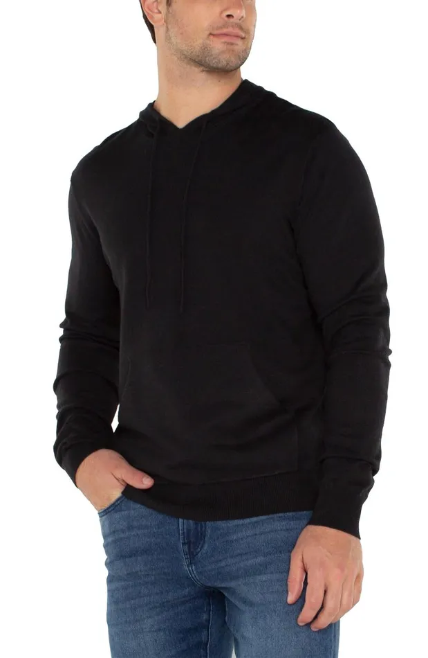 Liverpool Los Angeles Sweaters HOODED SWEATER Black 8211 Mens