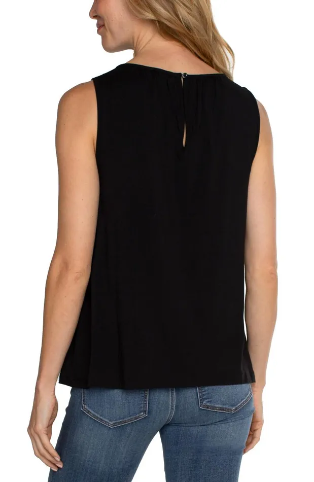 Liverpool Los Angeles Tees ALINE SLEEVELESS KNIT TOP Black 8211 Womens