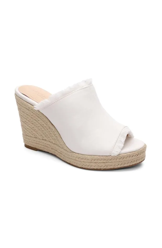 Liverpool Los Angeles Wedges and Espadrilles HOLLYWOOD FRAY EDGE ESPADRILLE Ecru 8211 Womens