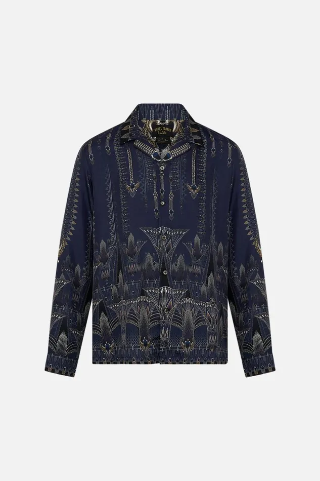 LONG SLEEVE CAMP COLLARED SHIRT THE EGYPT EFFECT The Egypt Effect Mens Camilla Shirts