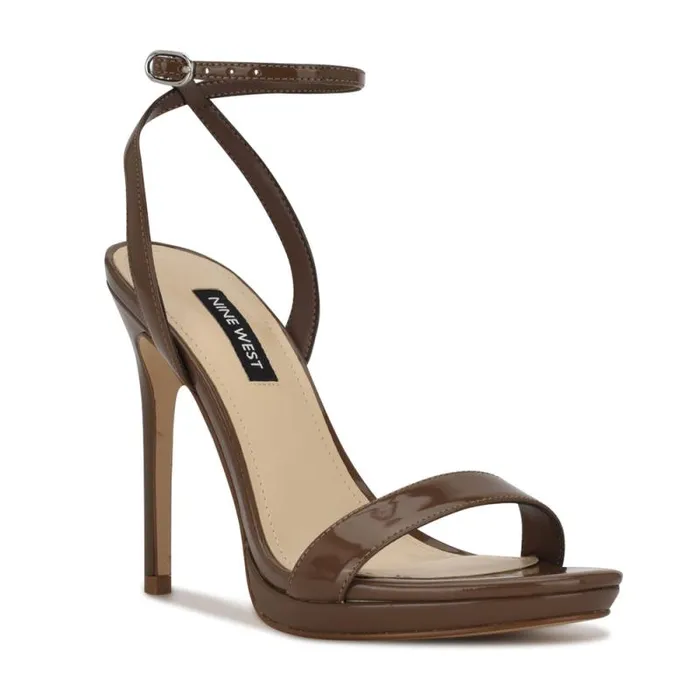 Loola Ankle Strap Sandals New Maple Women Nine West Heels