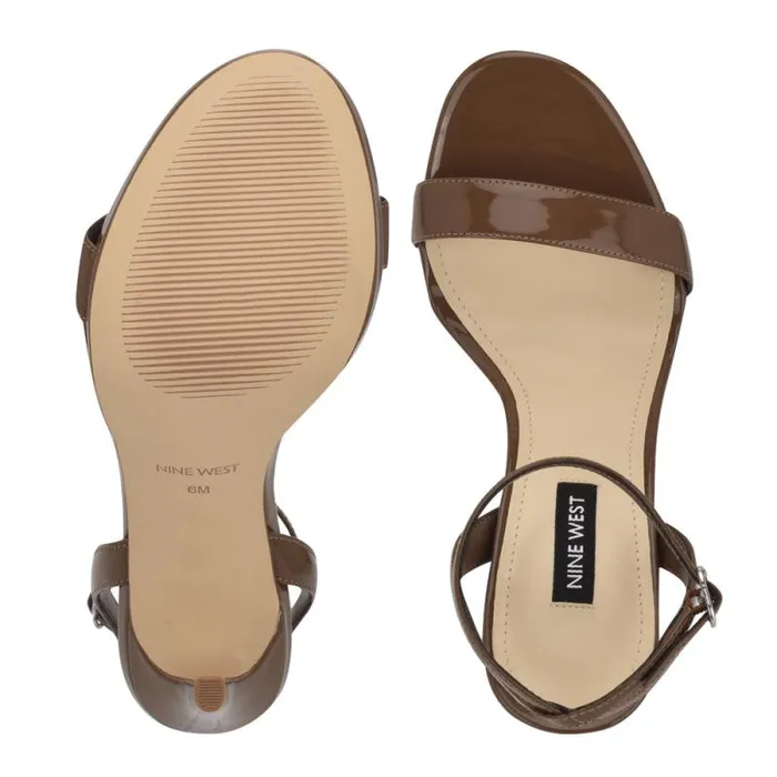 Loola Ankle Strap Sandals New Maple Women Nine West Heels