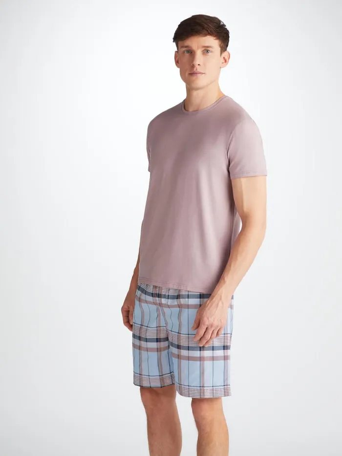 Lounge Shorts Men Derek Rose Lounge Shorts Barker 38 Cotton Blue