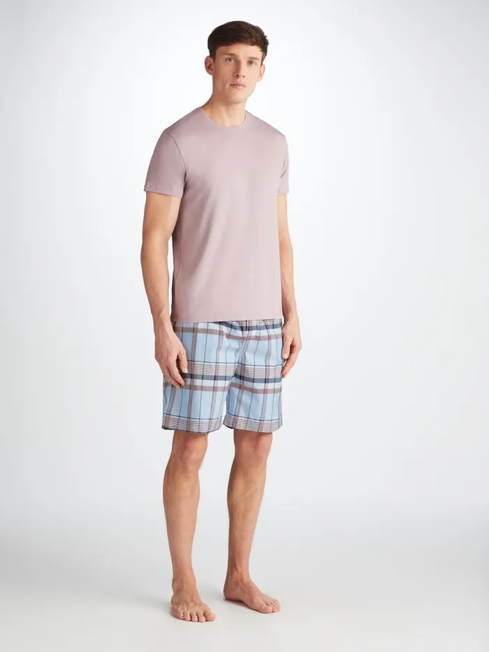 Lounge Shorts Men Derek Rose Lounge Shorts Barker 38 Cotton Blue