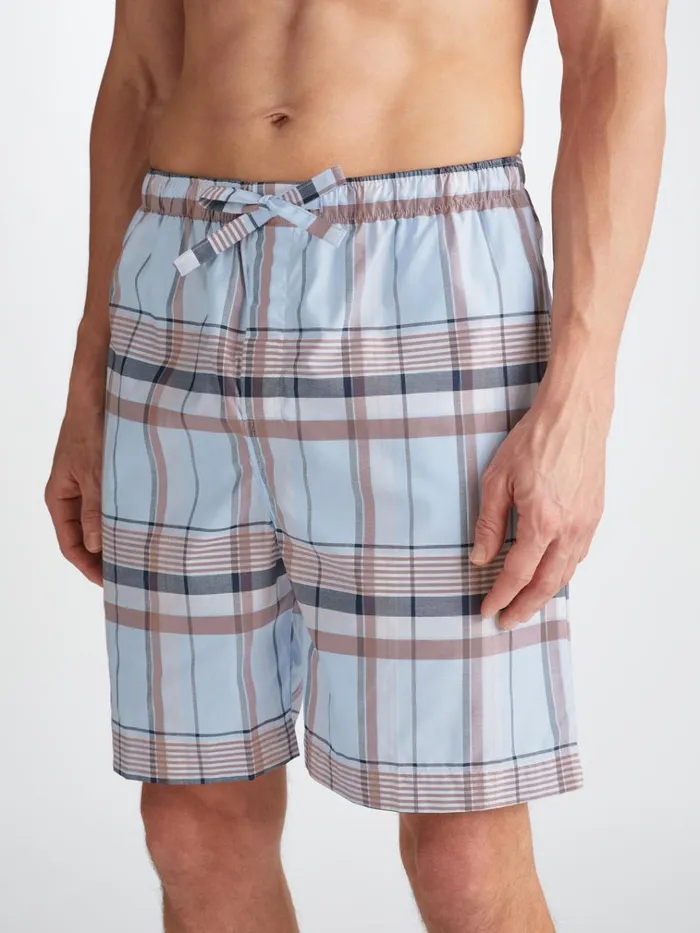 Lounge Shorts Men Derek Rose Lounge Shorts Barker 38 Cotton Blue