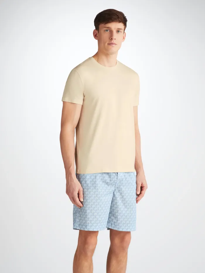 Lounge Shorts Men Derek Rose Lounge Shorts Ledbury 72 Cotton Batiste Blue