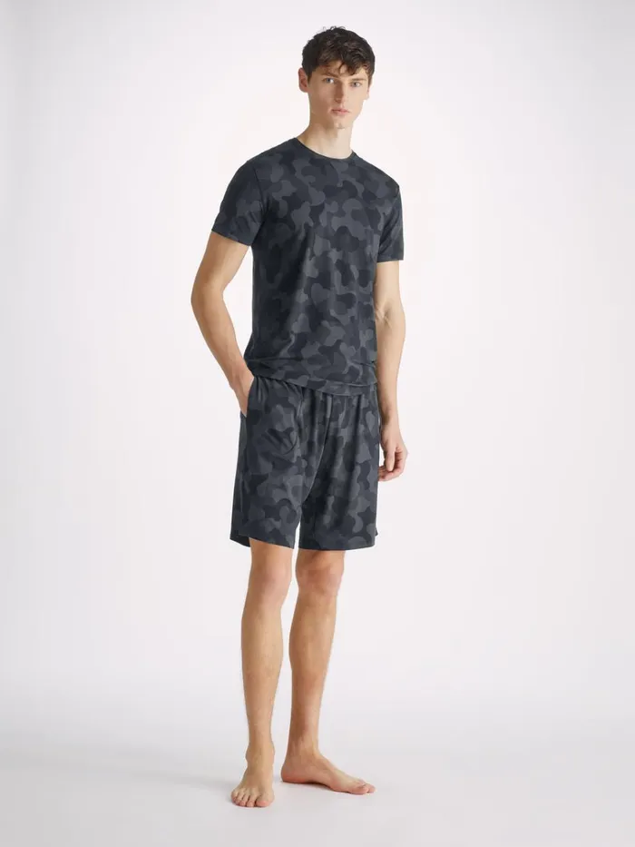 Lounge Shorts Men Derek Rose Lounge Shorts London 11 Micro Modal Black