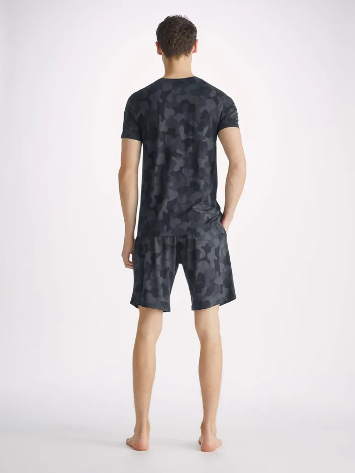 Lounge Shorts Men Derek Rose Lounge Shorts London 11 Micro Modal Black