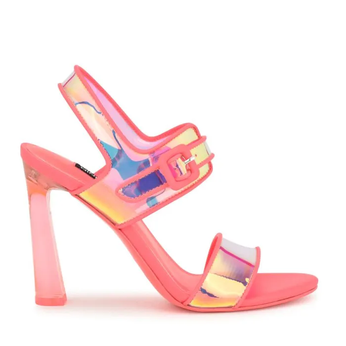 Lucile Clear Strappy Sandals Pink Women Nine West Sandals