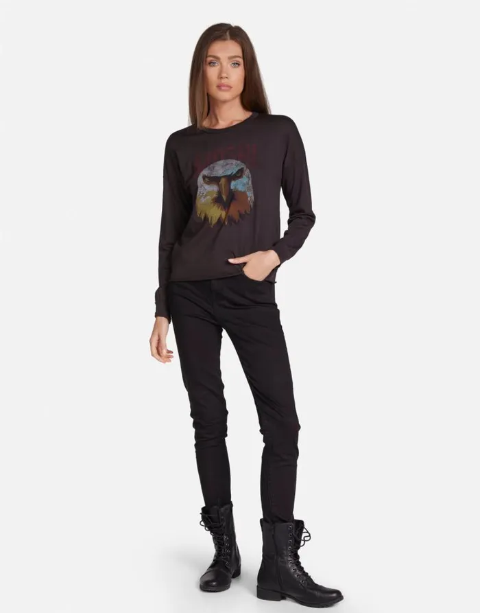 Luella Moshi Eagle Head Onyx Women Lauren Moshi Long Sleeve