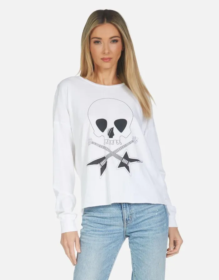 Luella Music Skull White Women Lauren Moshi Long Sleeve