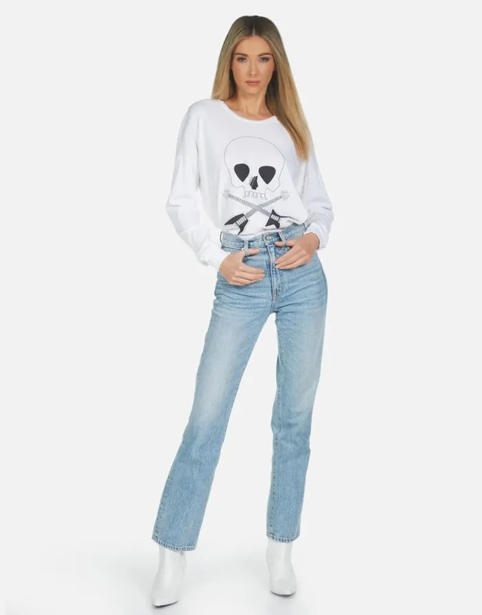 Luella Music Skull White Women Lauren Moshi Long Sleeve