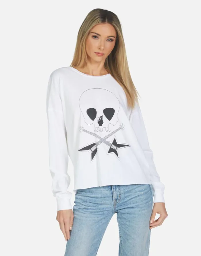 Luella Music Skull White Women Lauren Moshi Long Sleeve