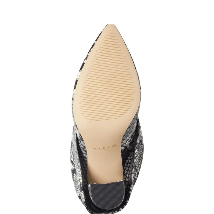 Marc Fisher Lalita Foldover Dress Boot Snake Print Women Boots and Booties