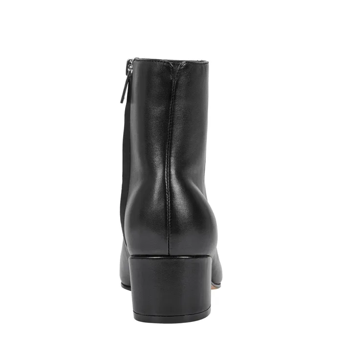 Marc Fisher Leonna Ankle Bootie Black Leather Women Boots and Booties