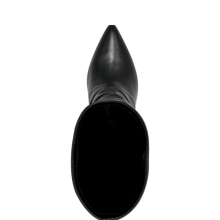 Marc Fisher Narysa Dress Boot Black Leather Women Boots and Booties
