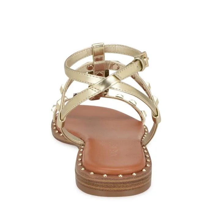 Marcila Studded Ankle Strap Sandals Platino Women Nine West Sandals Marcila Studded Ankle Strap Sandals Platino Women Nine West Sandals