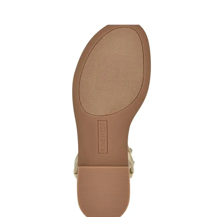 Marcila Studded Ankle Strap Sandals Platino Women Nine West Sandals Marcila Studded Ankle Strap Sandals Platino Women Nine West Sandals