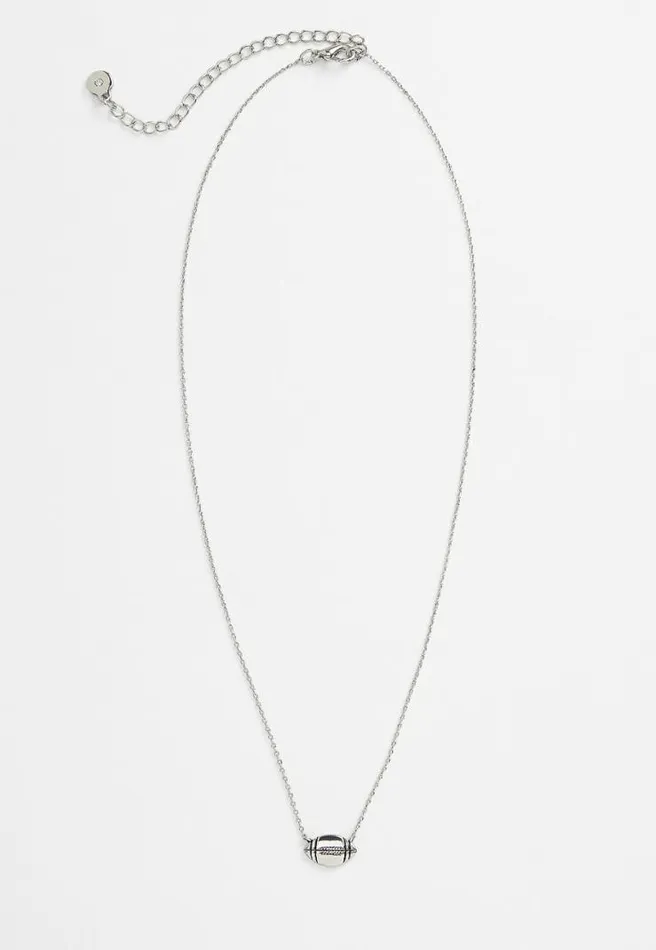 Maroon And Gold Carded Football Necklace Women Maurices Jewelry