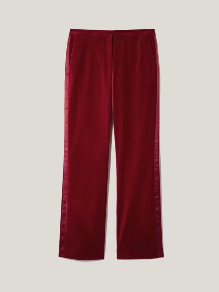 Mason Velvet Trouser Red Women Jigsaw Suits and Tailoring