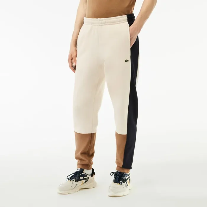 Matching Sets Men Lacoste Men039s Regular Fit Colorblock Joggers White Brown Navy Blue Ri2