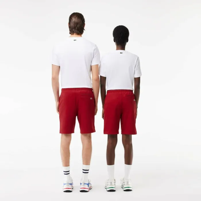 Matching Sets Men Lacoste Unisex Signature Print Shorts Bordeaux Ixx