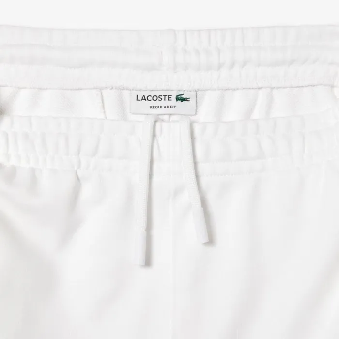 Matching Sets Men Lacoste Unisex Signature Print Shorts White 001