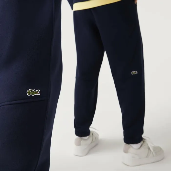 Matching Sets MenWomen Lacoste Unisex Organic Cotton Fleece Sweatpants Navy Blue 166