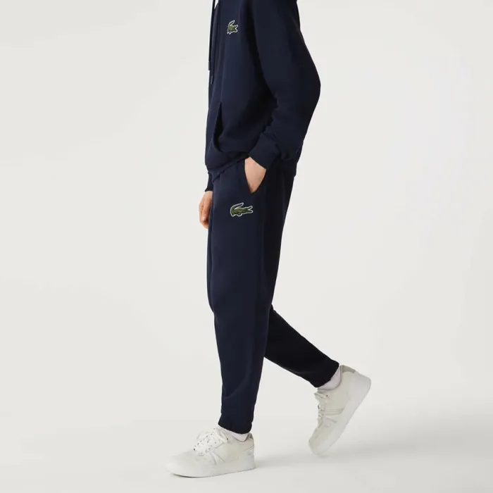 Matching Sets MenWomen Lacoste Unisex Organic Cotton Fleece Sweatpants Navy Blue 166