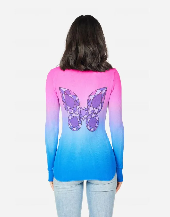 McKinley Diamond Butterfly Tropical Sorbet Women Lauren Moshi Long Sleeve