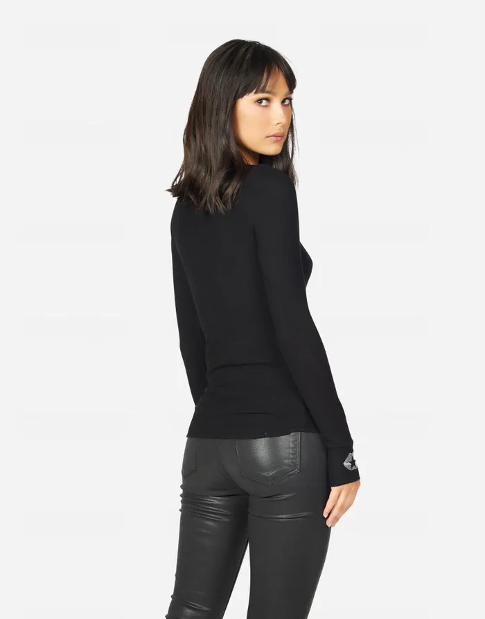 McKinley Star Lip Elements Black Women Lauren Moshi Long Sleeve