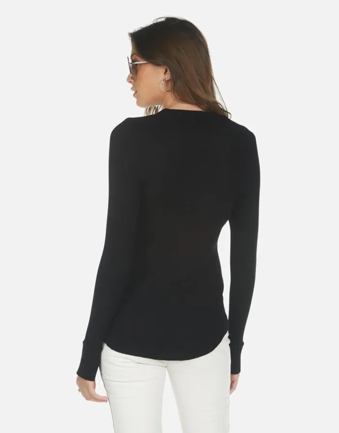 McKinley X Kiss Lip Black Women Lauren Moshi Long Sleeve