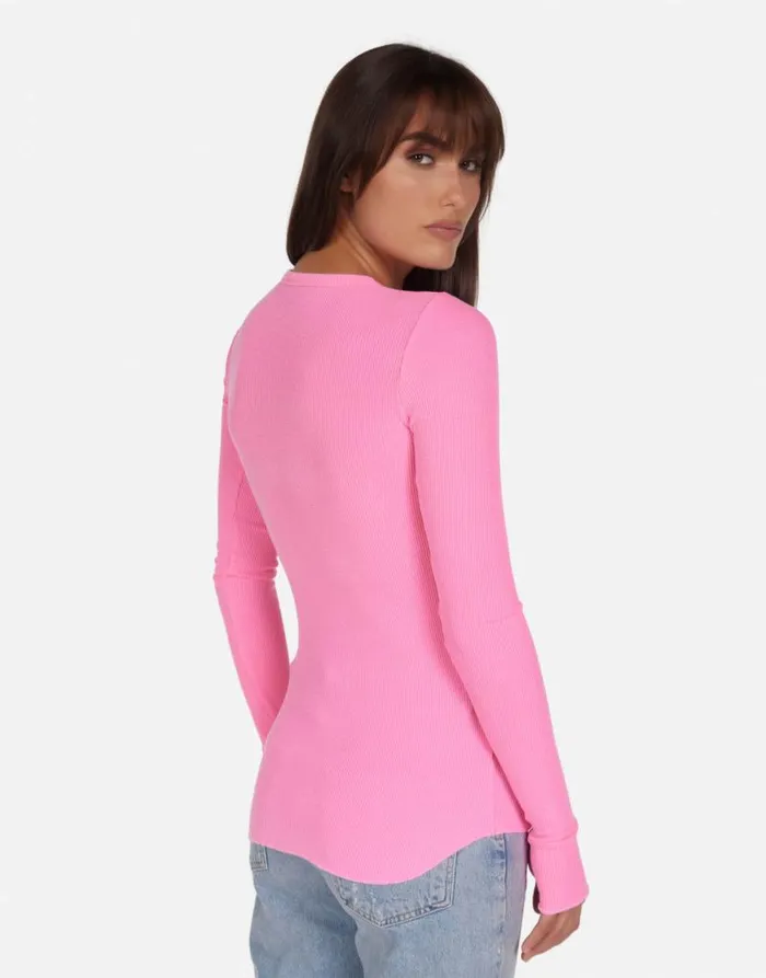 McKinley X Lightning Butterfly Neon Pink Women Lauren Moshi Long Sleeve