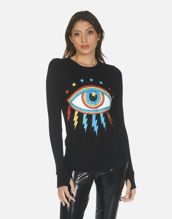 McKinley X Rainbow Lightning Eye Black Women Lauren Moshi Long Sleeve